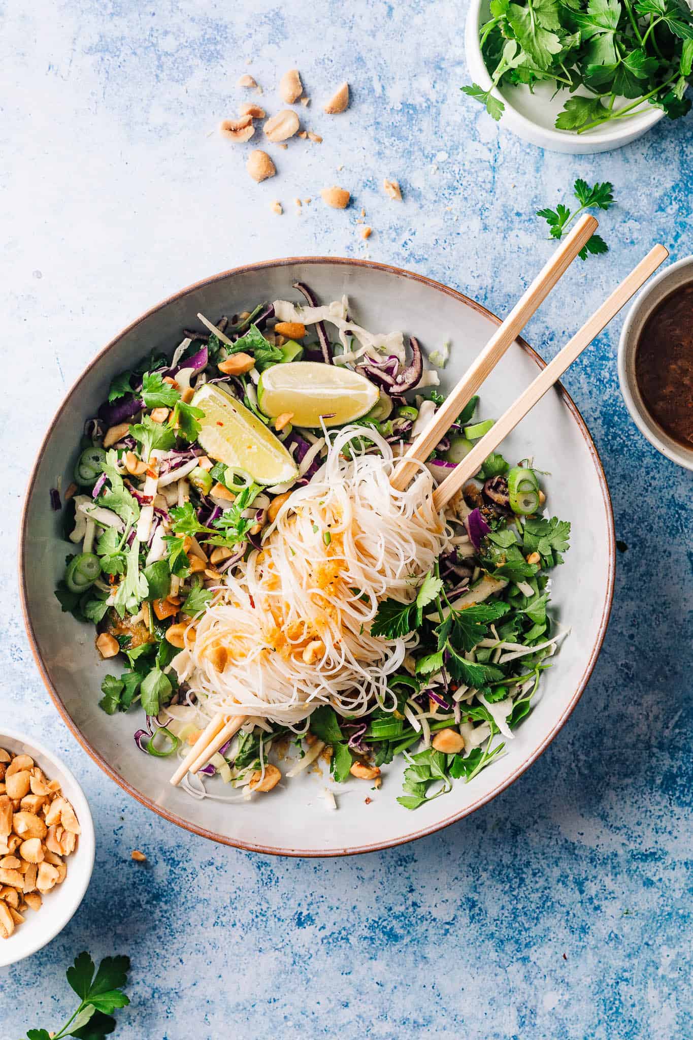 asiatisk nudelsalat - opskrit på asiatisk salat med nudler