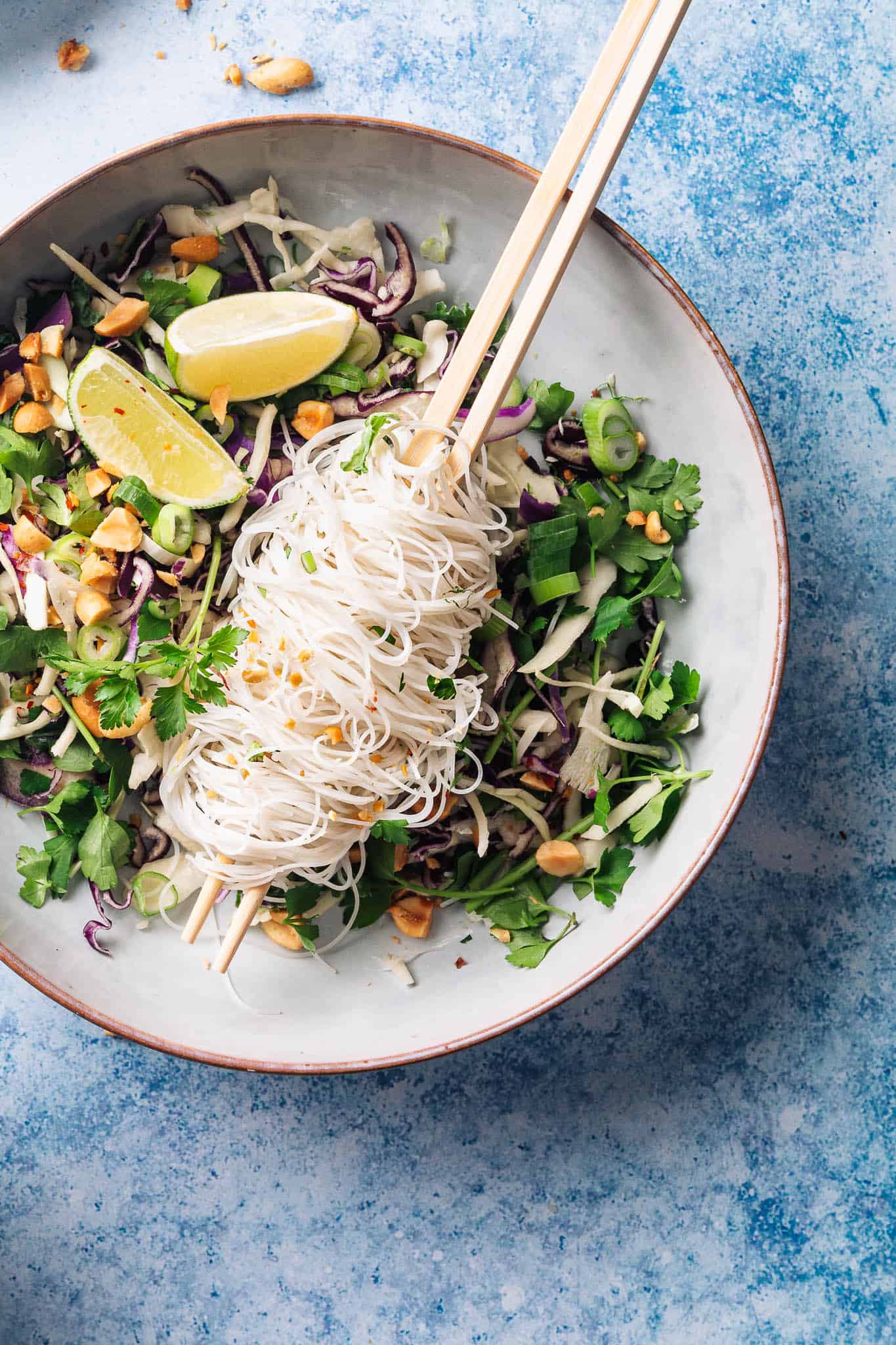 asiatisk nudelsalat - opskrit på asiatisk salat med nudler