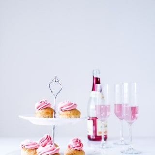 champagne cupcakes med frosting - muffins - festmad - opskrift