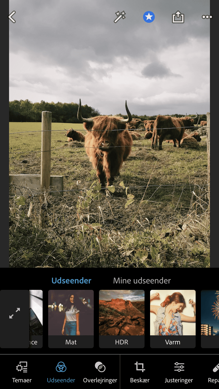 Adobe Photoshop Express billedredigeringsapp